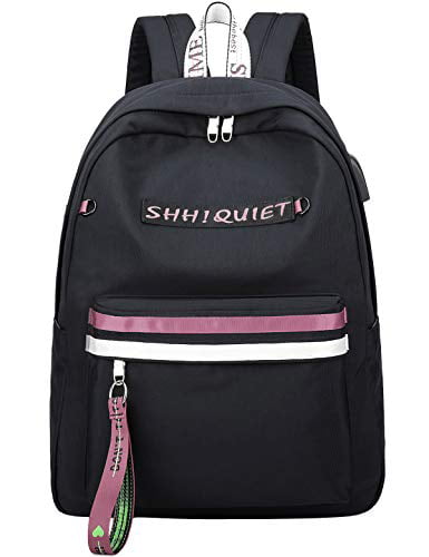 black pink bookbag