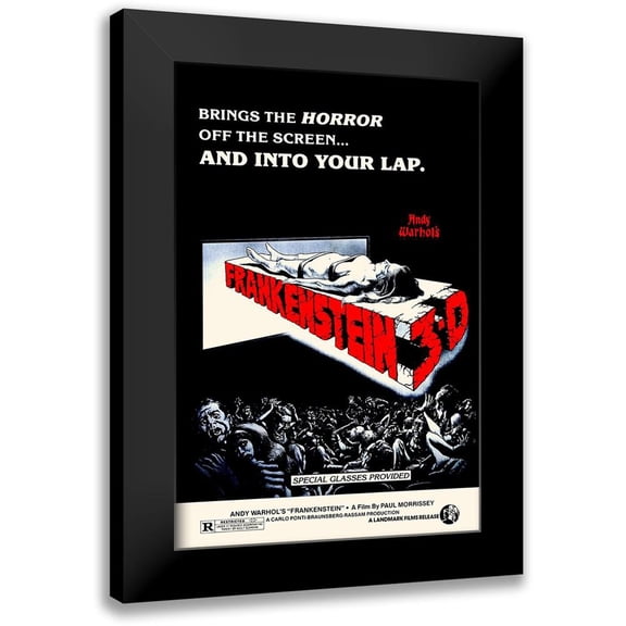 Hollywood Photo Archive 11x14 Black Modern Framed Museum Art Print Titled - Andy Warhols Frankenstein 3D