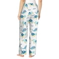 thumbnail image 3 of Uemuo Sea Turtle Pattern Women's Wide Leg Palazzo Lounge Pants with Pockets Light Weight Loose Comfy Casual Pajama Pants-Small, 3 of 9