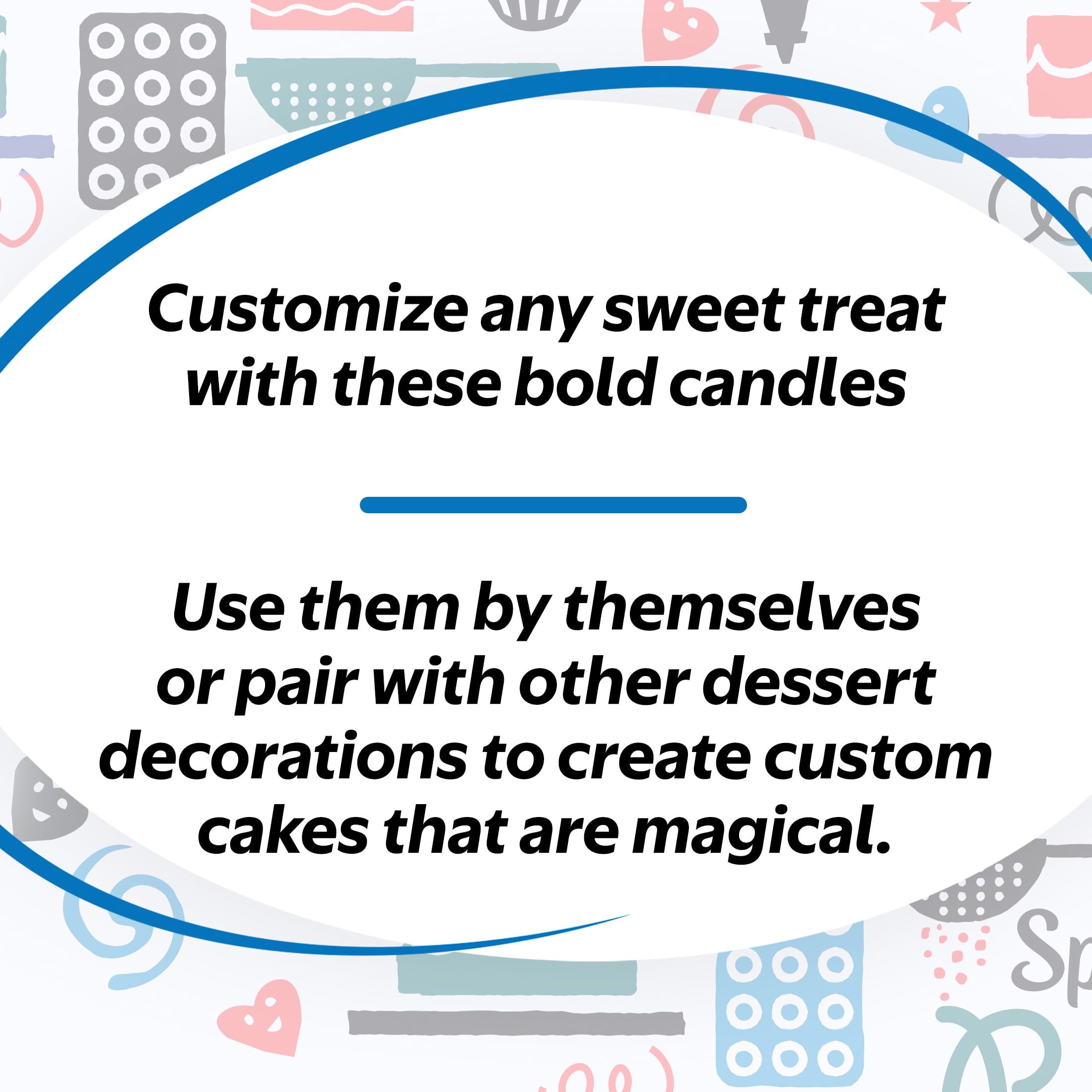 (3 pack) Great Value White Straight & Wavy Birthday Candles, 16 Count
