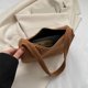 thumbnail image 2 of Bolso para axilas de media luna para mujer, Bolso informal de pana para bolas de masa hervida, Bolso para mujer (marrón), 2 of 8