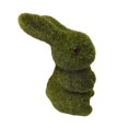 thumbnail image 1 of Figura de conejo de Pascua de resina flocada, adorno de conejo de Pascua con musgo artificial, pequeña escultura de conejo flocado para decoración de mesa de Pascua de primavera y jardín., 1 of 8