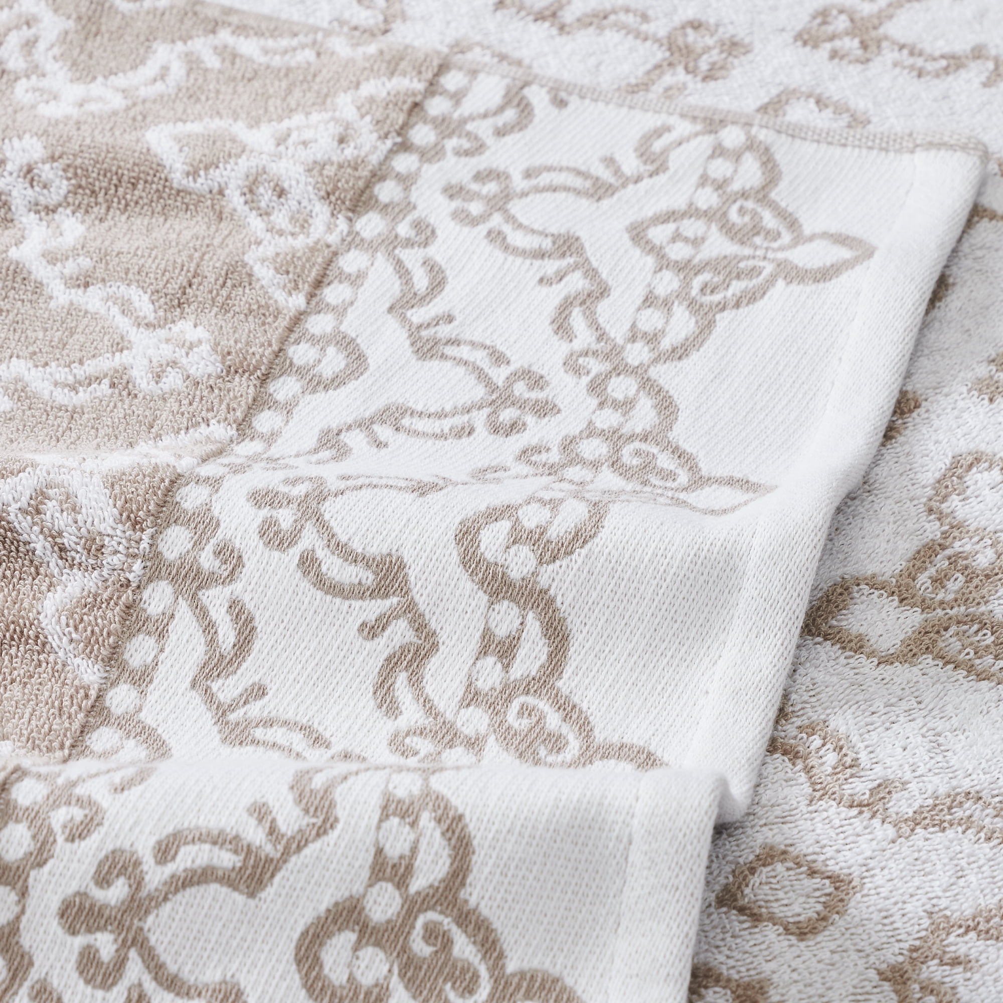 Modern Threads Charlize 6-Piece Cotton Bath Towel Set, Fawn