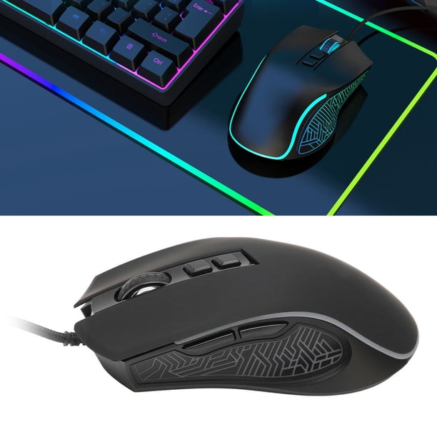 X100 USB Gaming Mouse Diseño Ergonómico Sensor óptico Laptop Mouse para Gaming Wired Gaming Mouse con 7 Colores RGB Retroiluminado