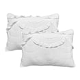thumbnail image 3 of Design Studio Scallop Ruffle White 3-Piece Garment Washed Soft Solid Quilt Set - King, 3 of 4