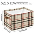 thumbnail image 4 of Yayeee Canvas Storage Basket with Handles for Shelves Fabric Bins Closet Organizer, Black Tartan, 4 of 8