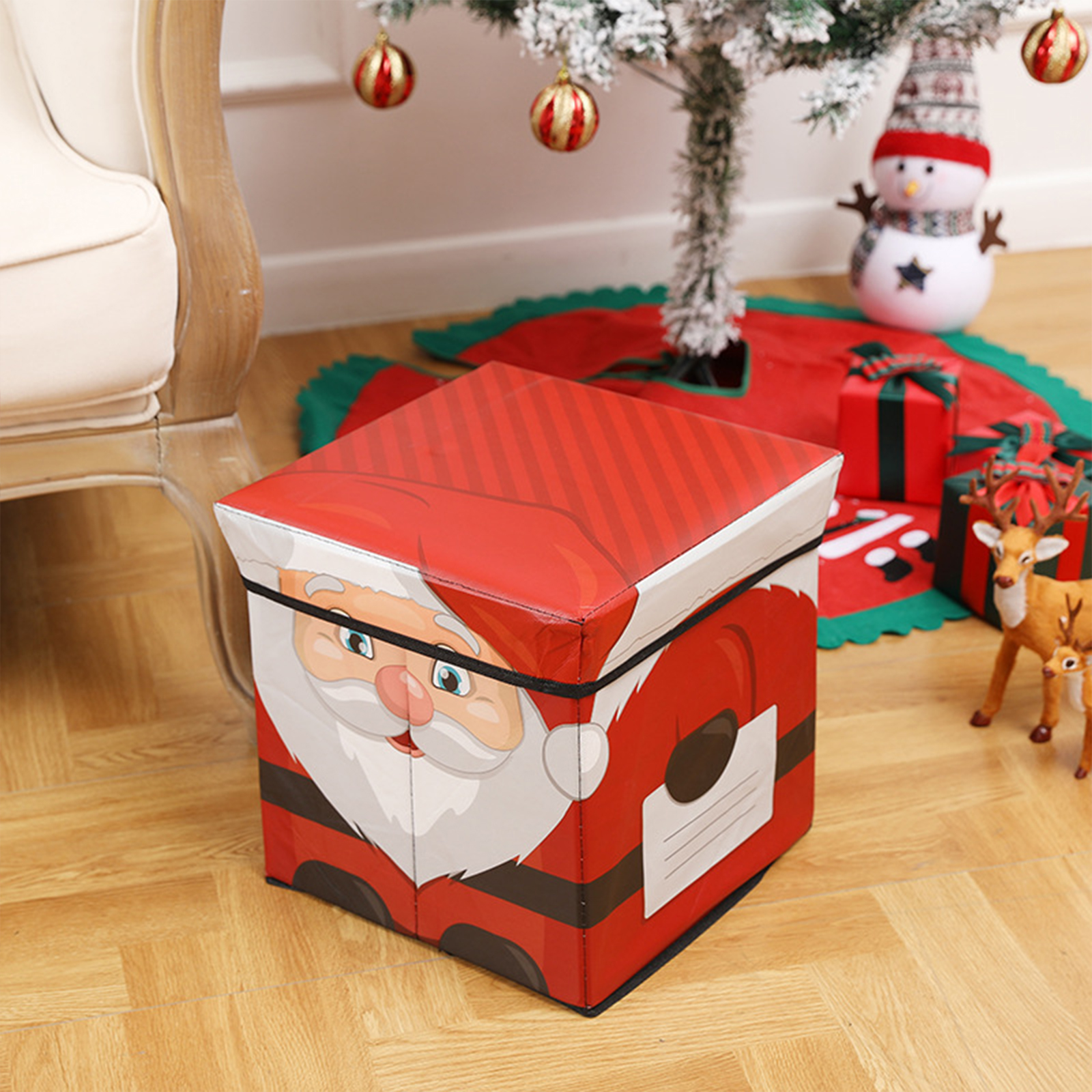 fengduo Foldable Christmas Gift Storage Box Christmas Storage Box