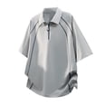 thumbnail image 4 of Mens Big & Tall Athletic Golf Shirts M-5X Plus Size Short Sleeve T-Shirts for Men with Zipper Collared Casual Workout Tees Tops, 4 of 5