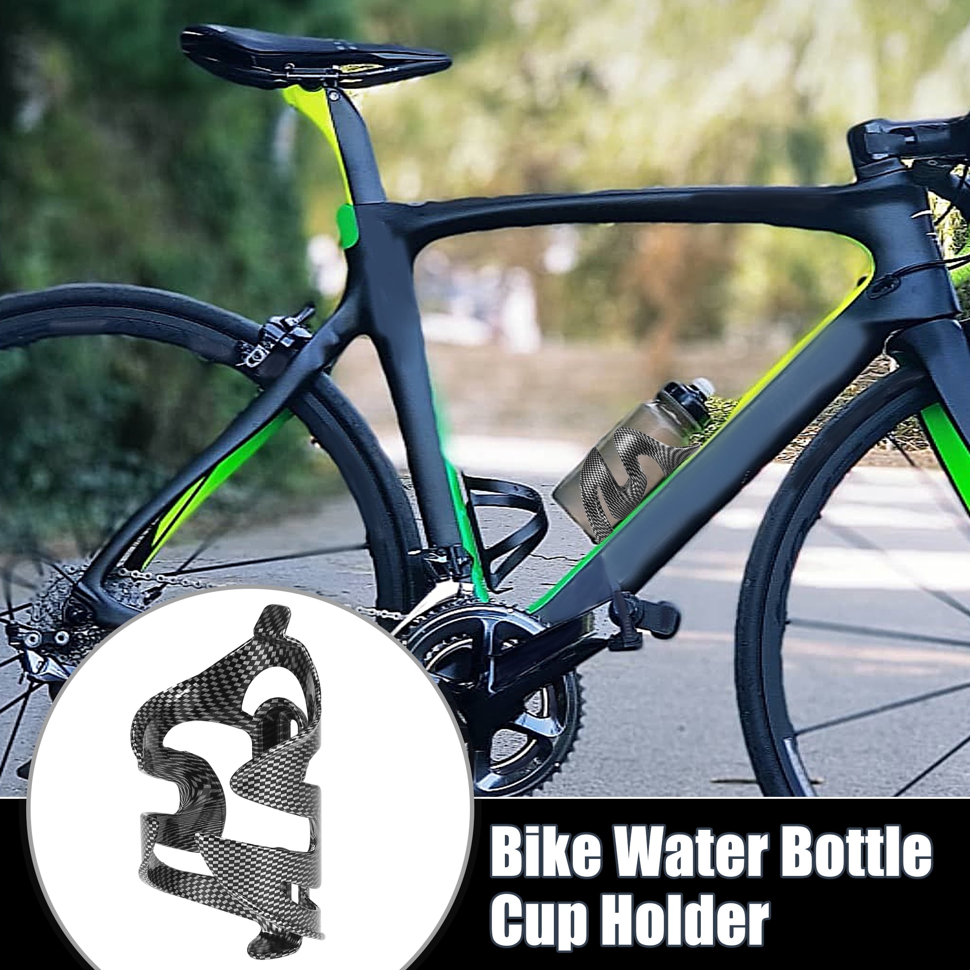 Unique Bargains 2pcs Double Side Bicycle Water Coffee Drink Cages for Mountain Road Bike