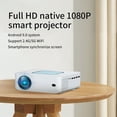thumbnail image 2 of V10 Proyector LED LCD portátil Android 9.0 Cine en casa inteligente 2.4G / 5G WiFi de doble ban Irfora Proyector, 2 of 7