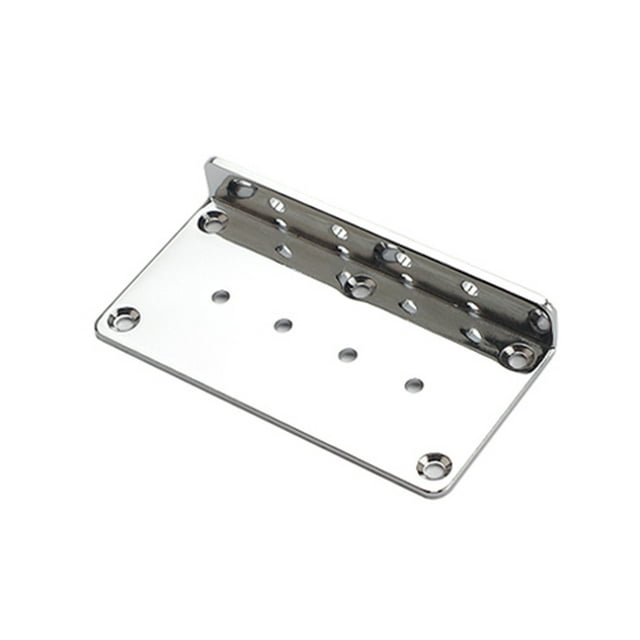 letairis 1/2/3/5 Guitar Bridge Baseplate Plate Wear-resistant Replacement Instrument Replacing Accessory Universal Compatible Bass Parts Silver 1 Pc