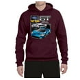 thumbnail image 2 of Ford GT American Horse Power Mustang | Mens Cars and Trucks Hooded Sweatshirt Graphic Hoodie, Maroon, 3XL, 2 of 4