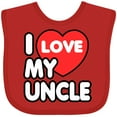 thumbnail image 3 of Inktastic I Love My Uncle Boys or Girls Baby Bib, 3 of 4
