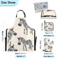 thumbnail image 3 of Hand Painted Lovely Zebras Apron Set with Oven Mitts Pot Holders Set of 5 Kitchen Stuff Accessories, 3 of 6