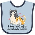 thumbnail image 3 of Inktastic I Love My Grandma Loves Me Cat Boys or Girls Baby Bib, 3 of 4