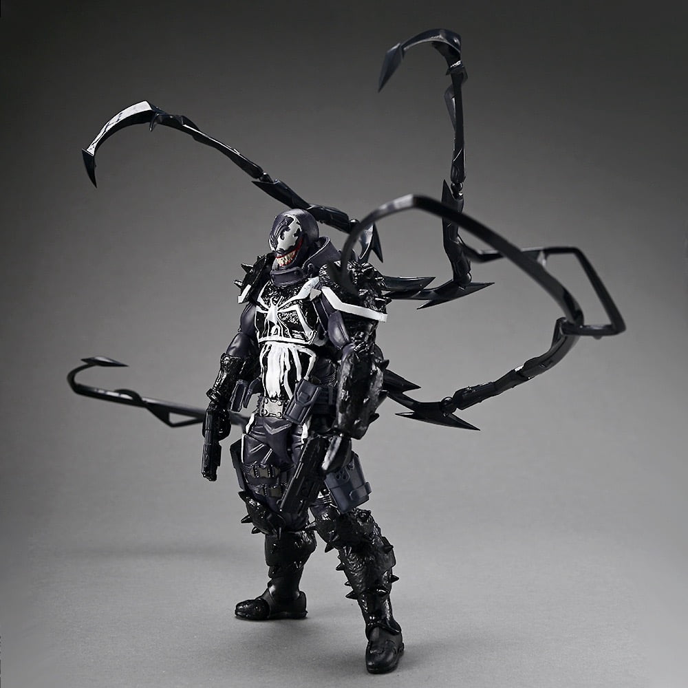 TIM Agent Venom Eugene "Flash" Thompson Full Body Movable Action Figure Model Replaceable Head, Hands Exquisite Gift Box Set