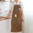 thumbnail image 3 of PENGXIANG Woodworking Apron Navy Blue Canvas With Tool Pockets Waterproof 56 X 80X 22Cm Bib Adjustable Cooking Kitchen Aprons, 3 of 18