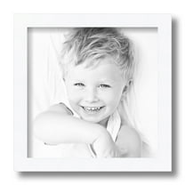 ArtToFrames 10" x 10" Satin White Picture Frame, 10x10 inch White Wood Poster Frame (WOM-4655)