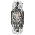thumbnail image 2 of Nuvo Lighting Glacier 1 Light Vanity Medium Base 60 Watt Matte Black Finish Ice Glass, 2 of 6