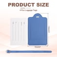 thumbnail image 2 of Uxcell Luggage Tags, PU Leather Travel Luggage Tags Identifier Suitcase Labels for Baggage Privacy Protection Accessories Ship Blue, 2 of 6
