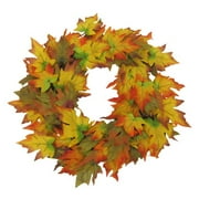 Better Homes and Gardens Maple Wreath, Golden, 18"
