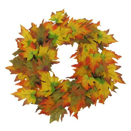 Better Homes and Gardens Maple Wreath, Golden, 18"