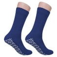 thumbnail image 6 of 4 Pairs Royal Blue Non Skid Hospital, Yoga, Pilates, Gripper Slipper Socks Men's or Women Mid Calf Size XXL, 6 of 7