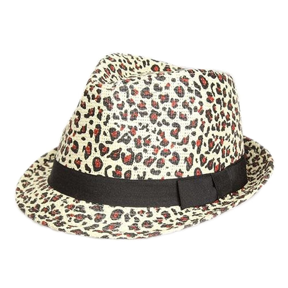 Scala Pronto Scala Pronto Women's Leopard Fedora Hat Natural Leopard