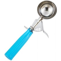 Portion Scoop - #16 (2 oz) - Disher, Cookie Scoop, Food Scoop - Portion Control - 18/8 Stainless Steel, Blue Handle Blue #16 / 2 oz