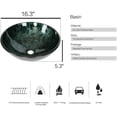thumbnail image 4 of ELECWISH Bathroom Artistic Vessel Sink, Modern Round Tempered Glass Basin Washing Bowl, Oil Rubbed Bronze Faucet, Pop-up Drain Set, 4 of 8
