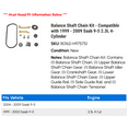 thumbnail image 2 of Balance Shaft Chain Kit - Compatible with 1999 - 2009 Saab 9-5 2.3L 4-Cylinder 2000 2001 2002 2003 2004 2005 2006 2007 2008, 2 of 2