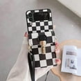 thumbnail image 6 of for Samsung Galaxy Z Flip 4 2022 Wallet Case,Cute Luxury Checkerboard Card Package Phone Cases with Leather Adjustable Lanyard Shockproof Protector for Galaxy Z Flip 4 5G 2022 Women Girls, 6 of 16
