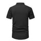 thumbnail image 4 of Camisas De Mezclilla Para Hombre Camisa de manga corta de algodón y lino de primavera y verano para hombre, camisa de talla grande con cuello abotonado de un solo pecho de Color sólido (Black, M), 4 of 5