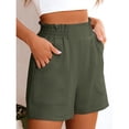 thumbnail image 4 of Shorts for Women Summer Casual Elastic High Waisted Wide Leg Cute Dressy 2026 Vacation Beach Clothes, S, 4 of 6