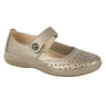 thumbnail image 1 of Boulevard Womens Wide Fitting Touch Fastening Perforated Bar Shoes, 1 of 2