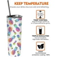 thumbnail image 6 of Pineapple Gifts for Women, Pineapple Tumbler with Lid and Straw, Pineapple Tumbler Cup, Pineapple Cups, Pineapple Mug, Colorful Pineapple Gifts, 20oz Insulated Tumbler for Pineapple Lover, 6 of 6