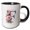 Black/White, variant on 3drose, Forceful Letter F. Floral Monogram, Decorated with Rose Flowers Art, 11oz Magic Transforming Mug