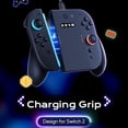 thumbnail image 2 of Accesorios para mandos L/R, cargadores y empuñaduras de la Nintendo Switch 2; empuñadura de carga desmontable con indicador LED y diseño ergonómico, 2 of 8