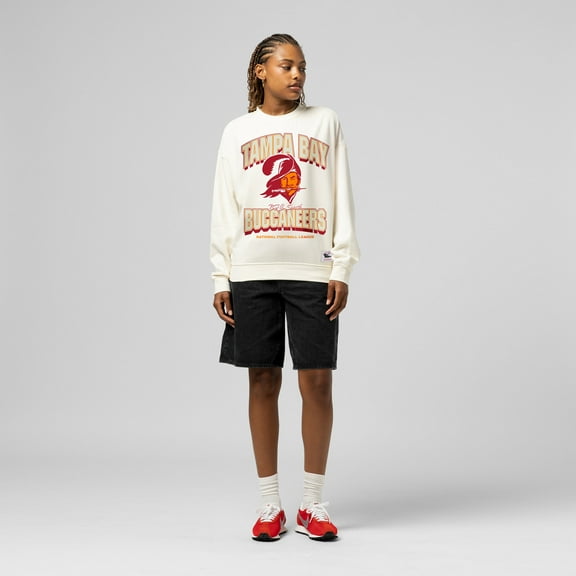 Women's  Mitchell & Ness  Cream Tampa Bay Buccaneers Tonal Arch Sweatshirt