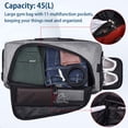 thumbnail image 5 of Gym Bag Sports Duffle Bag with Shoes Compartment Waterproof Large Travel Duffel Bags Weekender Overnight Bag for Men Women 45L Grey, 5 of 7