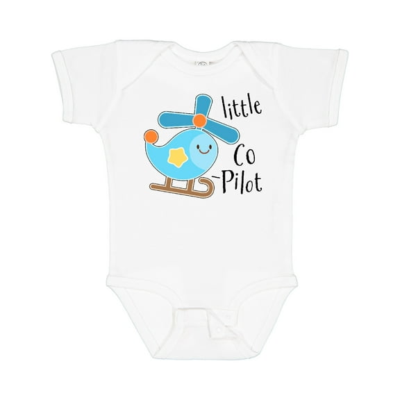 Inktastic Little Co-pilot Cute Helicopter Boys or Girls Baby Bodysuit