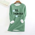 thumbnail image 2 of Awdenio Women's Round Neck Thickened Plush Warm Long Sleeve Tops, Size S-5XL, 2 of 3