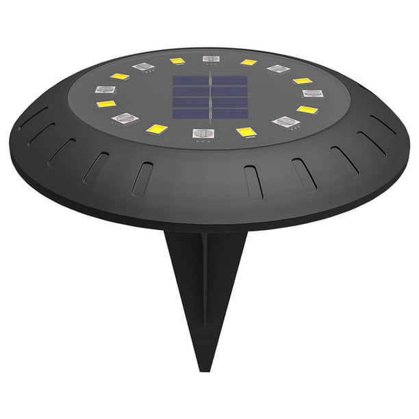 RGB Solar Led Luces Solares de CéSped Patio Enterradas Luz Solar de JardíN Impermeable Al Aire Libre Bajo el Suelo LáMpara de Punto Blanco CáLido