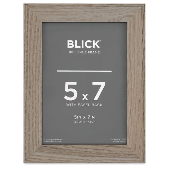 Blick Bellevue Frame - Grey Woodgrain, 5" x 7"