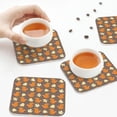 thumbnail image 7 of Pofeuu Squirrel And Maple Leaves Print Leather Coasters Set of 6, Round Cups Mugs Mat Pad for Home Kitchen Heat Resistant Drink Coasters,Square, 7 of 7