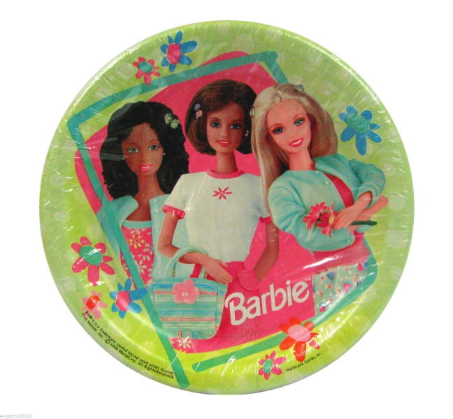 barbie paper plates