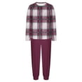 thumbnail image 6 of Mifsaly Fleece Lounge Sets for Women Plaid 2 Piece Winter Pjs Raglan Long Sleeve Crewneck Sleepwear Loose Cozy Nightwear Casual Pants with Pockets Sherpa Homewear Fit Home Going Out, 6 of 7