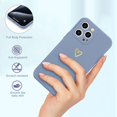 thumbnail image 3 of for iPhone 15 Pro Max Case Cute Heart Pattern Silky Soft Protective Cover Ultra Slim Silicone Phone Cases for Women Girls, Blue Grey, 3 of 14