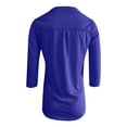 thumbnail image 5 of 3/4 Length Sleeve Womens Tops 2026 Spring Summer V Neck Flowy Ruffle Front Dressy Casual Office Work T Shirts Blouse, 5 of 6