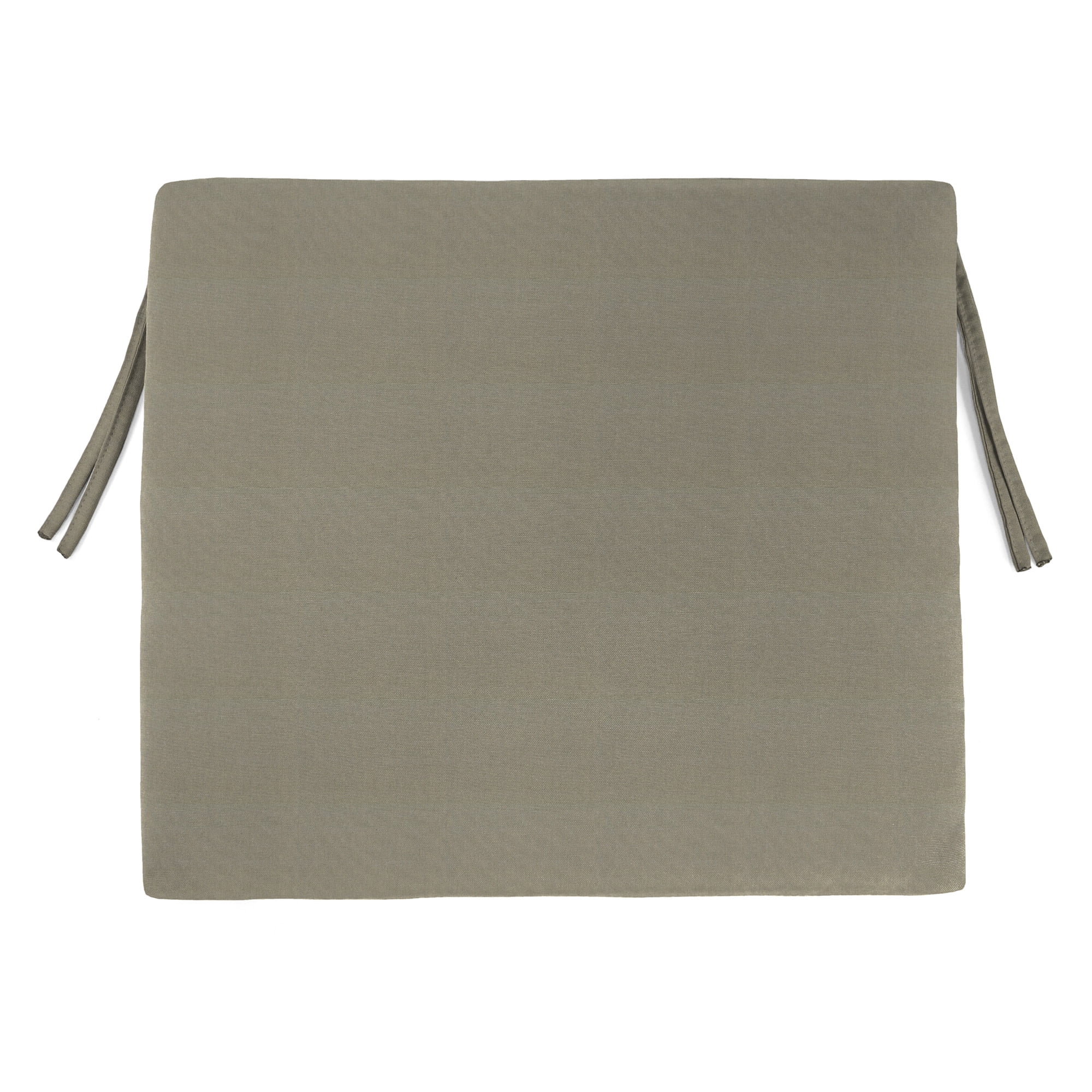 Jordan Manufacturing Sunbrella 17" x 19" Canvas Taupe Solid Rectangular Outdoor Chair Pad Seat Cushion with Ties (2 Pack)